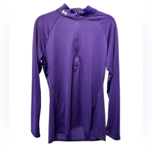 NWT Women’s Heat Gear Purple Half Zip Pull Over Top Shirt Jacket - Size Large - Picture 2 of 7